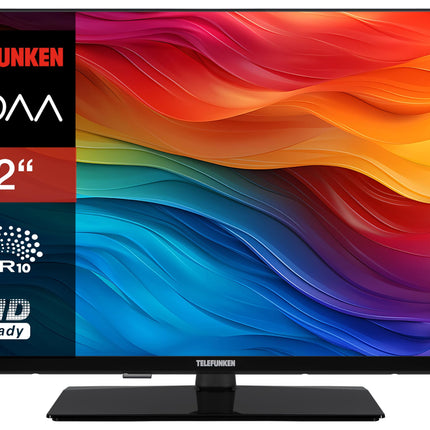 Telefunken TV 32-tolline nutiteler VIDAA XH32VP750M - HD-Ready televiisor, HDR-teler integreeritud kolmekordse tuuneriga, LED-teler must