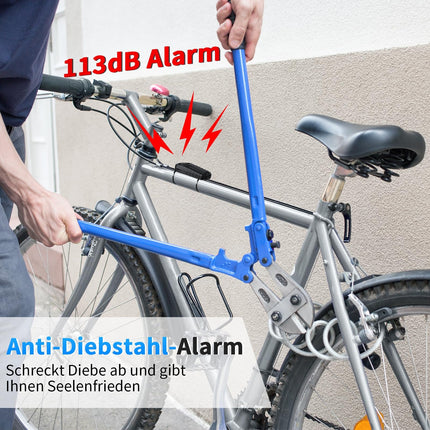 ZEXMTE jalgrattaalarm, 113 dB valju traadita vargusvastane alarm kaugjuhtimispuldiga, vibratsiooni liikumisanduriga veekindel alarm mootorrattale, tõukerattale, jalgrattale, uksele, 2 pakki