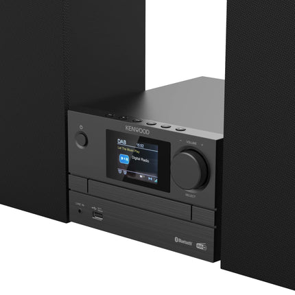Kenwood M-525DAB - Mikro HiFi-süsteem CD, USB, DAB+ ja Bluetoothi ​​heli voogedastusega, 6,1 cm TFT värviline ekraan, kaugjuhtimispult