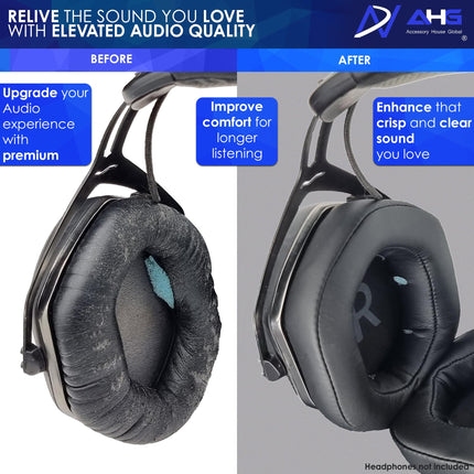 AHG kõrvapadjad XL V-MODA Crossfade LP, LP2, M-100 ja juhtmevabade 1 ja 2 kõrvaklappide jaoks (mustad)