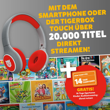 tigermedia tigerbuddies Bluetooth laste kõrvaklapid | Reguleeritav sobivus ja pehmed padjad | Laste kõrvaklapid helitugevuse piirajaga | Pistik ja Bluetooth | 8 tundi juhtmevaba kasutusaega