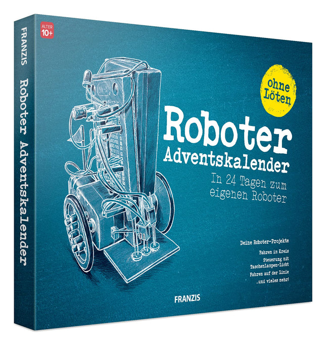 FRANZIS 67161 - Roboti advendikalender - 24 päevaga oma mobiilrobot, jootmist pole vaja, lastele alates 10. eluaastast