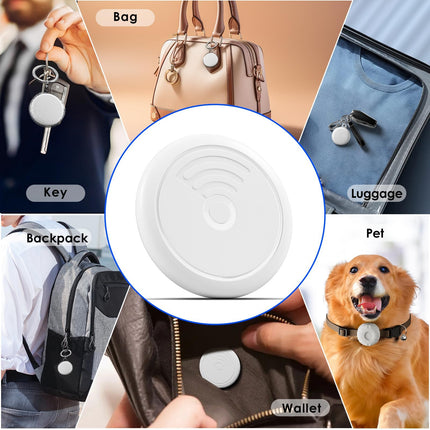 Air Tracker Tag Item Finder, 4 Pack, Compatible with Apple Find My (iOS Only), Replaceable Battery Item Locator with 4 Waterproof Cases and Keychains for Keys, Luggage, Suitcase,