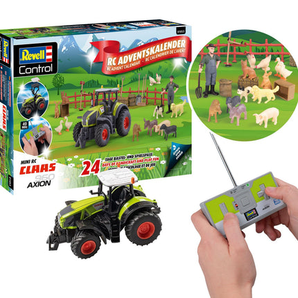 Revelli advendikalender RC Claas 960 Axio I Claas traktor I Ise-ise advendikalender I Jõulukalender poistele, tüdrukutele ja täiskasvanutele vanuses 8 ja vanemad I Traktori kokkupanek 24 päevaga