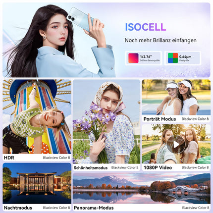 Blackview 2025 mobiiltelefon ilma lepinguta 16GB+128GB, 6000mAh, 50MP, nutitelefon ilma lepinguta odav 6.75" 2.0Ghz kaheksatuumaline, ekraan 4G kahe SIM-kaardiga mobiiltelefonid, sõrmejäljelugeja/näotuvastusega/GPS/OTG