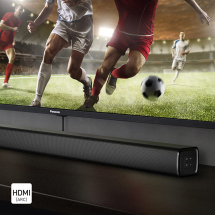 Panasonic SC-HTB150 heliriba (juhtmevaba ja juhtmega, juhtmevaba subwooferiga, 2.1 kanaliga, heliriba kõlariga, 100 W, bassrefleks, HDMI), must
