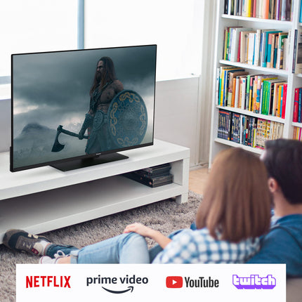 Panasonic TX-50MX600E, 50-tolline 4K Ultra HD LED-nutiteler, lai dünaamiline ulatus (HDR), Linux TV, Dolby Atmos ja Dolby Vision, Google Assistanti ja Amazon Alexa tugi, Bluetooth, must