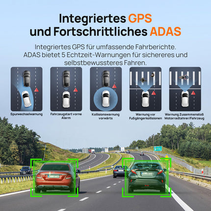 70mai autoregistraator 4K Omni, 4K+1080P 360-kraadine esi- ja tagakaamera kahekordse STARVIS 2 HDR-iga, 4G LTE, tehisintellektiga liikumistuvastus, öine nägemine, GPS 5GHz WiFi 6, 24H parkimisrežiim, rakenduse juhtimine, 128GB SD-kaart