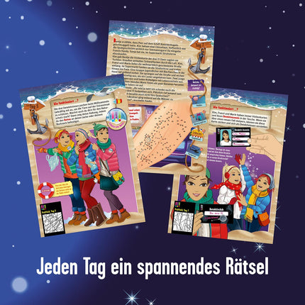 KOSMOS 632458 The Three !!! Advent Calendar, Discover the Secret of the Ghost Ship, with 24 Detective Gimmicks, Toy Advent Calendar for Children Ages 8 and Up, The Three Exclamation Marks