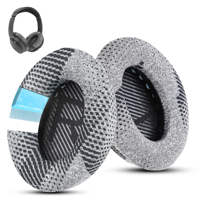 Wzsipodi jahutusgeel QuietComfort 35 / QC 35ii vahetuskõrvapadjad Bose kõrvaklappidele, ühilduvad Bose QC45 QC35 QC25 QC2 QC15 / Around-Ear 2 AE2i AE2w / SoundTrue ja SoundLink seeriaga (hall kangas)