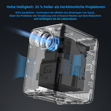 【Elektriline fookus】 Projektor 5G WiFi Bluetooth FunFlix G1 miniprojektor 1080P Full HD videoprojektor 300-tolline intelligentne suum, ühildub nutitelefoni/TV-pulga/HDMI/AV/USB-ga