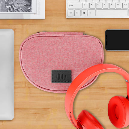 Geekria kõrvaklapiümbris, pehme kandekott Beats Solo 2, Solo 3, Studio, kõrvapealsete juhtmevabade kõrvaklappide, Solo, Solo HD, Crusheri, Bose QC35 ja teiste jaoks, roosakuldne