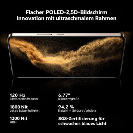 vivo V50 Lite 4G nutitelefon, 8G+256G, 6,77" 120Hz P-OLED ekraan, 50MP Sony põhikaamera, Aura Light, 5200mAh aku, 90W välklaadimine, IP65, 400% helitugevus ja kahekordsed stereokõlarid, kahe SIM-kaardiga mobiiltelefon