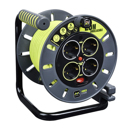 Masterplug OME25164SL-PX tagasikeritav juhe, 3000 W, 250 V, hall / pistaatsiaroheline