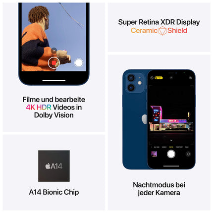 Apple iPhone 12, 64GB, sinine - (renoveeritud)