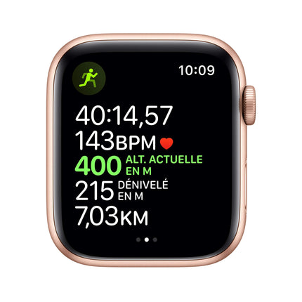 Apple Watch Series 5 44mm (GPS) - Gold Aluminum Case with Sand Pink Sport Band (Refurbished)
