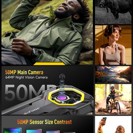 Ulefone Armor Mini 20 Pro Outdoor Mobile Phone 5G, 16GB + 256GB/2TB Outdoor Smartphone, 50MP + 32MP Camera Android 14 Rugged Smartphone, 6200mAh Battery, 4.7 Inch HD+ IP68 Smartphone, OTG/NFC/GPS Black