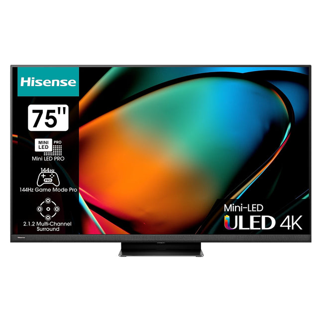 Hisense 75U8KQ Mini LED 4K ULED nutiteler - - 190,5 cm (75 tolli) Dolby Vision IQ ja Atmos, 120Hz paneel, Game Mode Pro, UHD AI ülesskaleerija, HDR10+, Bluetooth, Apple AirPlay, Alexa, antratsiithall [2023]