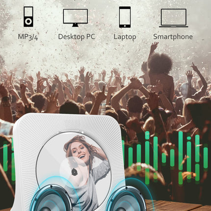 Kaasaskantav CD-mängija Bluetoothiga: 4000 mAh laetav K-pop muusikapleier HiFi kõlari ja puldiga