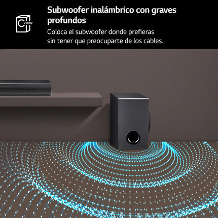 LG SQC4R 4.1 heliriba (220W) juhtmevaba subwooferi ja tagumiste kõlaritega (adaptiivne helijuhtimine, Bluetooth), must