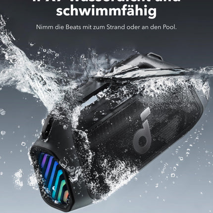 Soundcore Boom 2 Plus Outdoor Speaker, 140W, 2+2 Channel, BassUp 2.0, 20h, Fast Charging, IPX7 Waterproof, RGB Lights, USB-C, Power Bank, BT 5.3, Portable Bluetooth Speaker, Camping