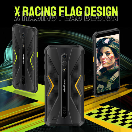 Ulefone Armor X12 Rugged Phone, 6GB + 32GB + 256GB Expandable Rugged Smartphone, Android 13 GO, 4860mAh Battery, 13MP + 8MP, 5.45" HD+, IP68/WIFI 5G/NFC/OTG - Orange