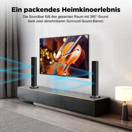 HoYLluDLL 2.0-kanaliga heliriba teleriseadmetele, 32-tolline jagatud 2-ühes teleri heliriba Bluetoothiga, 3 ekvalaiseri režiimi ja 3D ruumilise heliga, teleri kõlariga heliribad HDMI-ARC/optilise/Aux-ühendusega, KY2020D