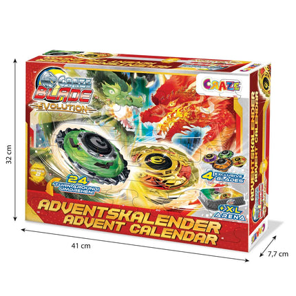 BLADE Advent Calendar for Boys – Battle Top Toy Advent Calendar with Battle Arena, Launcher &amp; Spinning Top – Christmas Calendar for Boys and Girls