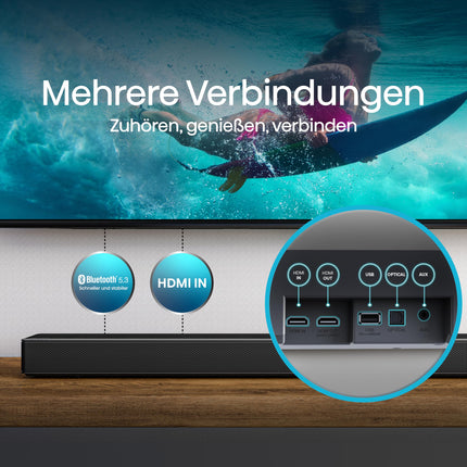 Hisense AX5125H 5.1.2 heliriba juhtmevaba subwooferiga ja tagumiste kõlaritega, 500W, Dolby Digital Plus, Dolby Atmos, Bluetooth, HDMI eARC/optiline/AUX/USB, must (2024)