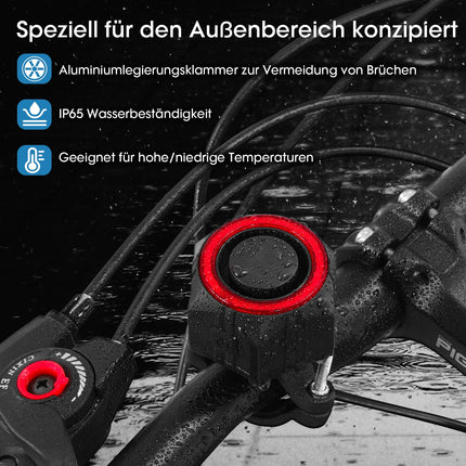 110dB jalgrattaalarmisüsteem kaugjuhtimispuldiga, USB-laetav, IP65 veekindel jalgrattaalarmisüsteem e-jalgrattale, elektrilisele tõukerattale, mootorrattale, elektrilisele tõukerattale, ukse- ja aknaalarmile, 5 helitugevuse taset