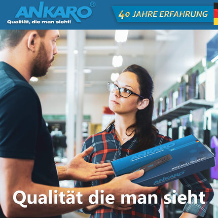 ANKARO DSR 2100 digitaalne Full HD 1080p satelliitvastuvõtja must USB-meediapleieri, salvestusfunktsiooni ja ajanihke/HDMI/SCART/LED-ekraaniga / 12V toiteallikaga, ideaalne telkimiseks