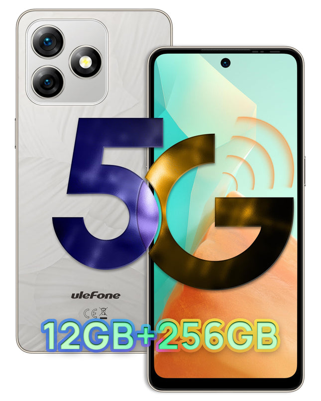 Ulefone Note 18 Ultra 5G nutitelefon lukustamata, 12GB+256GB/SD-2TB, 50MP+50MP+32MP kaamera 6.78" FHD+ 90Hz 5450mAh 18W, MTK Dimensity 720 mobiiltelefon Android 13 kahe SIM-kaardiga Face ID NFC 2-aastane garantii hall