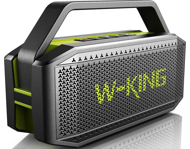 W-KING Bluetooth Speaker Music Box Large, (100W MAX) 60W IPX6 Speaker Boxes Bluetooth Box-Deep Bass, Portable Speaker Outdoor Party Soundbox Boombox, PowerBank/40H/TF Card/AUX/EQ/NFC