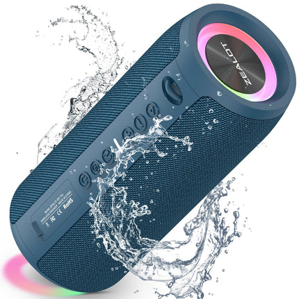 ZEALOT Bluetooth-kõlar valgusega, kaasaskantav Bluetooth-kõlar, 40 W võimas stereo, kahekordne sidumine, AUX-port, USB, Micro SD/TF, Bluetooth 5.2 ja IPX6 veekindlus