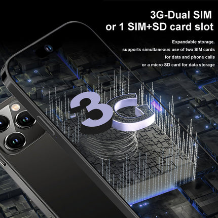 Hipipooo minitelefon, 3G nutitelefon, 3-tolline 1000mAh Android 8.1 varundusnutitelefon, 2GB+16GB (XS15-must)
