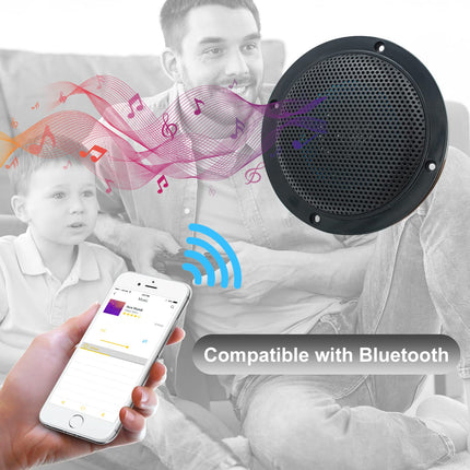 Herdio 4-tolline laekõlar, veekindlad laesisesed kõlarid, süvistatav heli, ühildub Bluetoothiga