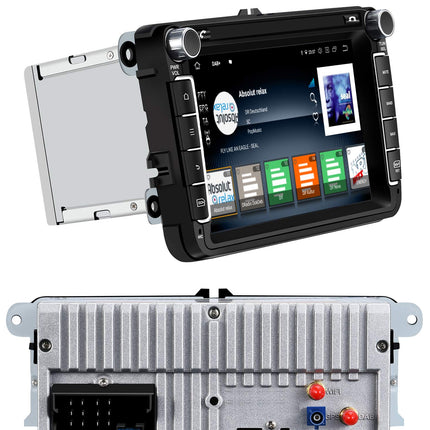 MIC AV8V7-Ultra Android 13 autoraadio navigatsiooniga Qualcomm Snapdragon 665 8G+256G asendaja VW Golf T5 Touranile Passatile RNS RCD Skoda SEATile: SIM DAB Plus BT 5.0 WiFi 2din 8" IPS karastatud klaasist ekraan USB