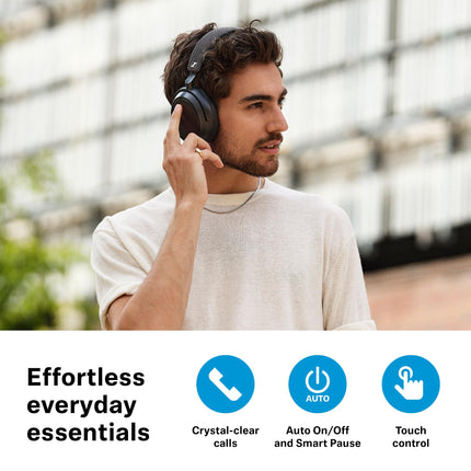 Sennheiser MOMENTUM 4 juhtmevabad Bluetooth-kõrvaklapid - adaptiivse mürasummutusega kristallselgete kõnede jaoks - 60 tundi aku tööiga - kohandatav heli, kerged ja kokkupandavad - mustad