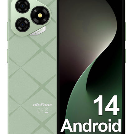 Ulefone Note 19 Android 14 Smartphone Without Contract, 5000mAh Battery, Octa Core 6.56" HD+ Smartphone, 6GB+32GB/512GB Expandable, 8MP+5MP Camera, Dual SIM 4G Unlocked Phones, Face ID/GPS