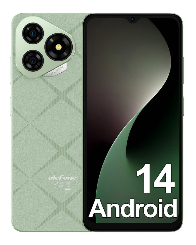 Ulefone Note 19 Android 14 nutitelefon ilma lepinguta, 5000mAh aku, kaheksatuumaline 6,56" HD+ nutitelefon, 6GB + 32GB / 512GB laiendatav, 8MP + 5MP kaamera, kahe SIM-kaardiga 4G lukustamata telefonid, Face ID/GPS