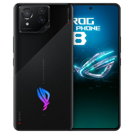 ASUS ROG Phone 8, EL ametlik mudel, Phantom Black, 12 GB RAM ja 256 GB salvestusruumi, Snapdragon 8 Gen 3 protsessor, 6,78" AMOLED 165Hz, 50MP stabilisaatorkaamera