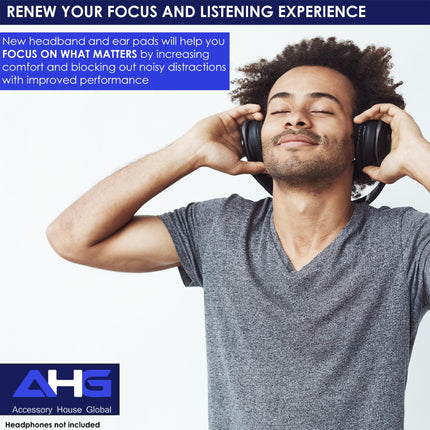 Kvaliteetsed SoundLink AE2 kõrvapadjad ja SoundLink AE2 peavõrupadjad, mis ühilduvad Bose SoundLink Around-Ear 2 / Bose Soundlink AE2 kõrvaklappidega (SLAE2 Combo must)