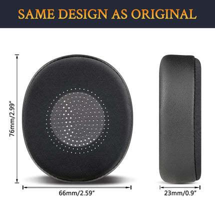 SOULWIT jahutava geeliga vahetuskõrvapadjad Jabra Evolve2 65 (Evolve 2 65MS 65UC MS UC)/Evolve2 40 (40UC 40MS USB)/Elite 45h kõrvapealsetele juhtmevabadele kõrvaklappidele, jääsiidist kangast padjad