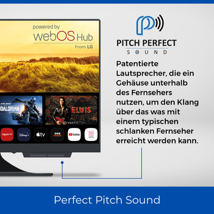 Cello C1924WSH 19-tolline raamita nutiteler, kolmekordne tuuner (DVB-C/-S2/-T2), Bluetooth, ülikiire WebOS LG-lt, Pitch Perfect kõlar, Disney+, Netflix Prime [2024]