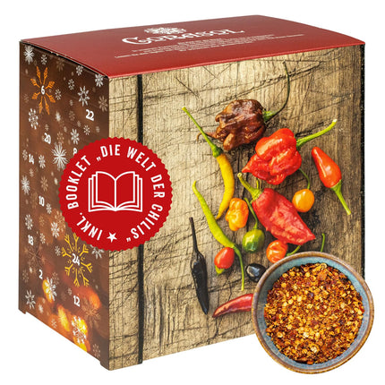 Corasol Premium tšilli advendikalender 24 purustatud tšillisordiga kuni 1,5 miljoni Scoville'i ühikuga, kingiidee kuumadele meestele (128 g)