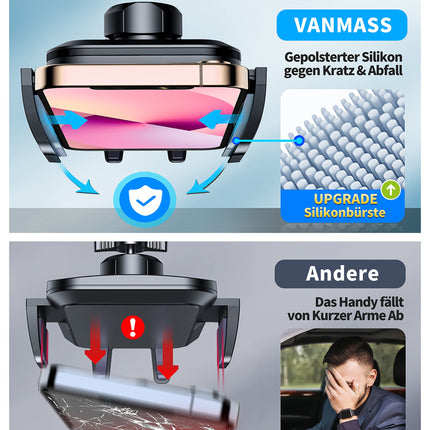 VANMASS autotelefoni hoidik【2025 tugevaim õhutusava konks】 Autotelefoni hoidik, sõjaväeklassi autotelefoni hoidik, universaalne autokinnitus iPhone 16 Pro Max 15 14 Samsung S24 Ultra Androidile