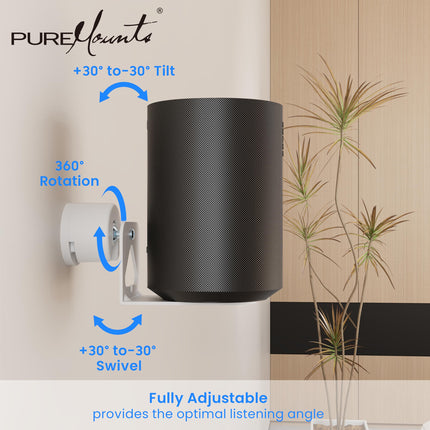 PureMounts® kõlari seinakinnitus Sonos® Era 100 ja 300 kõlaritele, 2 tk komplekt, valge