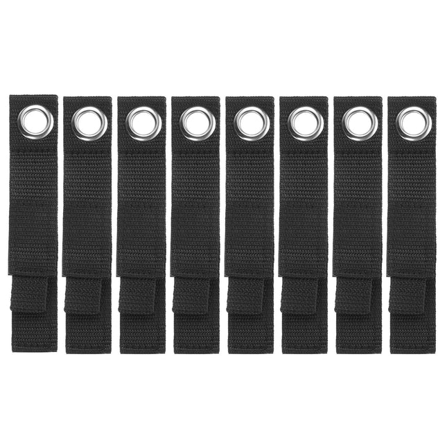 sourcing map 8 x Extension Cord Holder Organizer Straps 184 mm Heavy Duty Garage Carrying Straps for Power Cords, Cables, Hoses, Ropes, Black