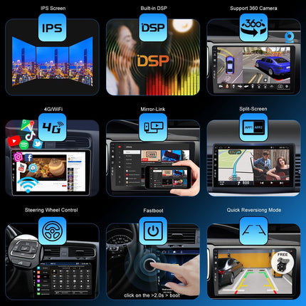 YUNTX [PX6-4G+64G] Android 14 autoraadio Hyundai i30 (2017-2019) mudelile - 9-tolline IPS 2 DIN puuteekraan - kaameraga - DAB/GPS/HDMI/4K/roolil juhtimine/CarPlay/WiFi/Bluetooth 5.0/MirrorLink
