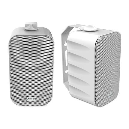 Audibax Delta 52 BT valge Bluetooth-kõlar, suure jõudlusega aktiivne seinakõlar, Bluetooth-ühilduv, kõrgsagedusvahemik (80 Hz–20 kHz), ruumiline heli